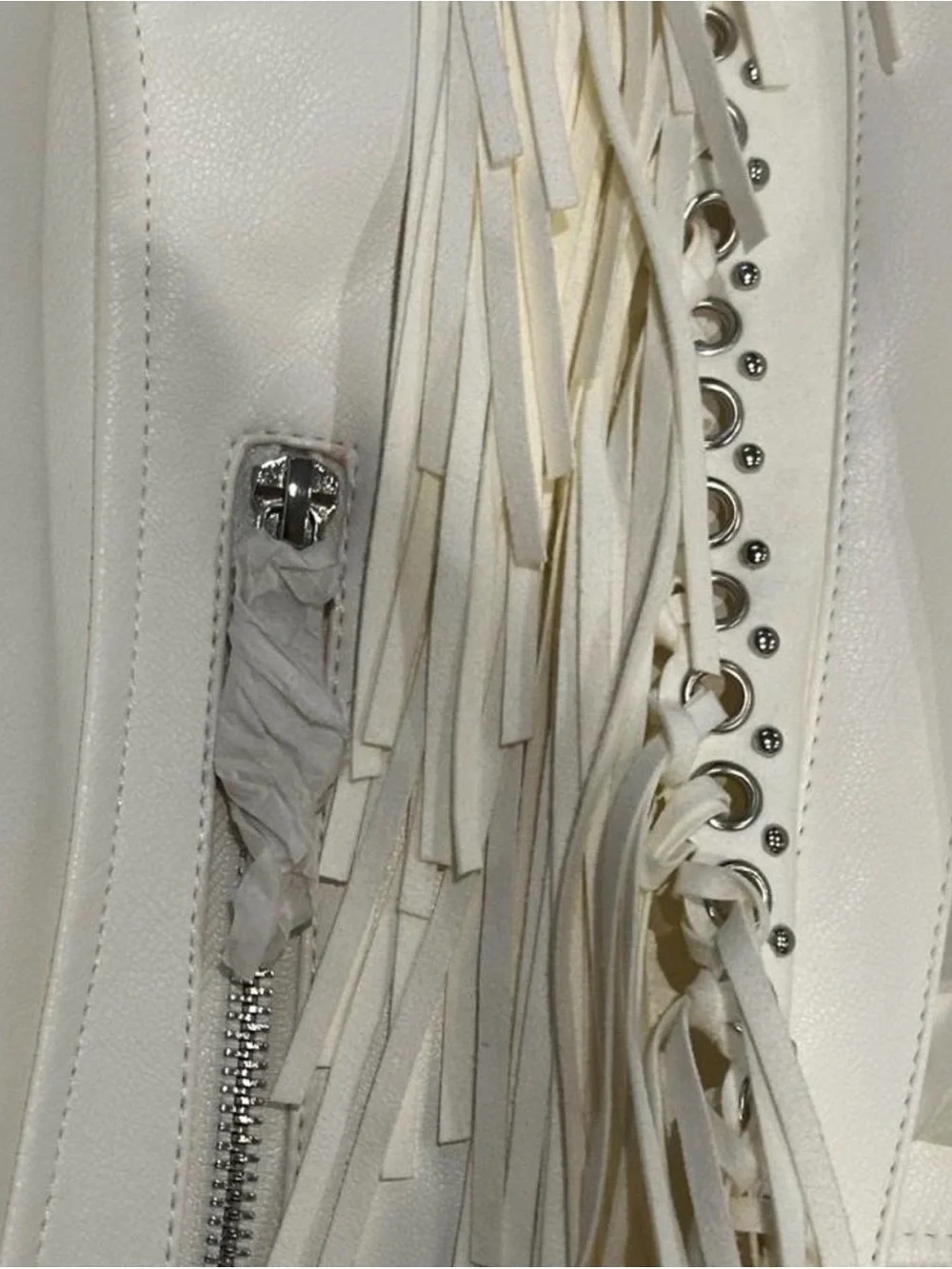 Azalea Wang Olivier White Fringe Jacket Brand new with tags - Picture 6 of 6